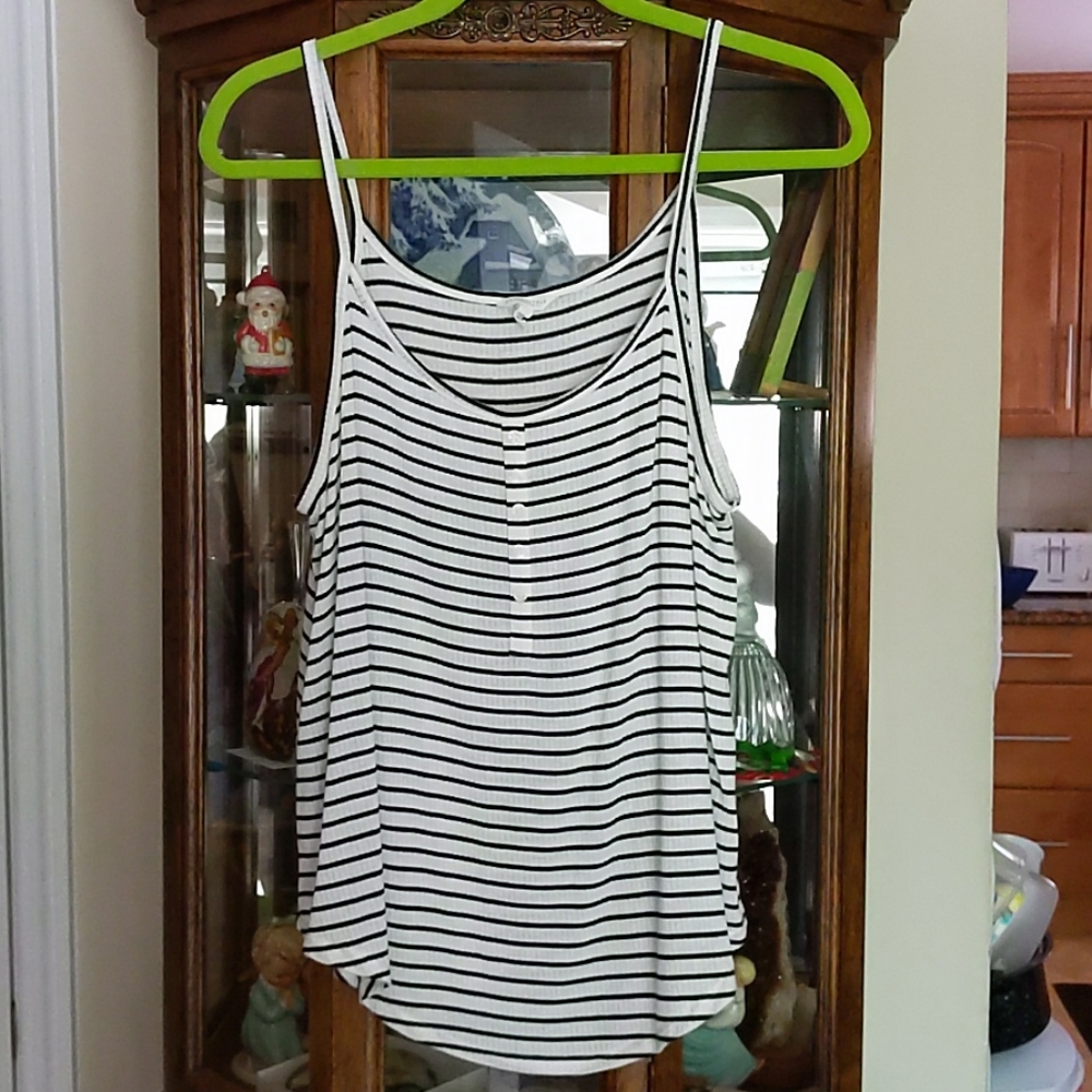 Aeropostale Striped Round Hem Cami